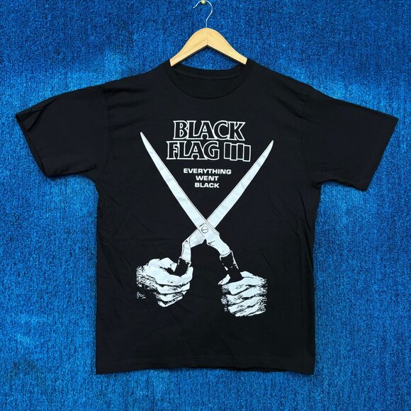 Black Flag “Everything Went Black”Punk Rock Band Graphic T-Shirt Size Large - Picture 1 of 5